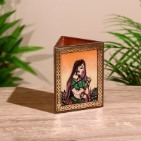 Подставка под карандаши "Индия" дерево шишам 9х9х11,5см МИКС