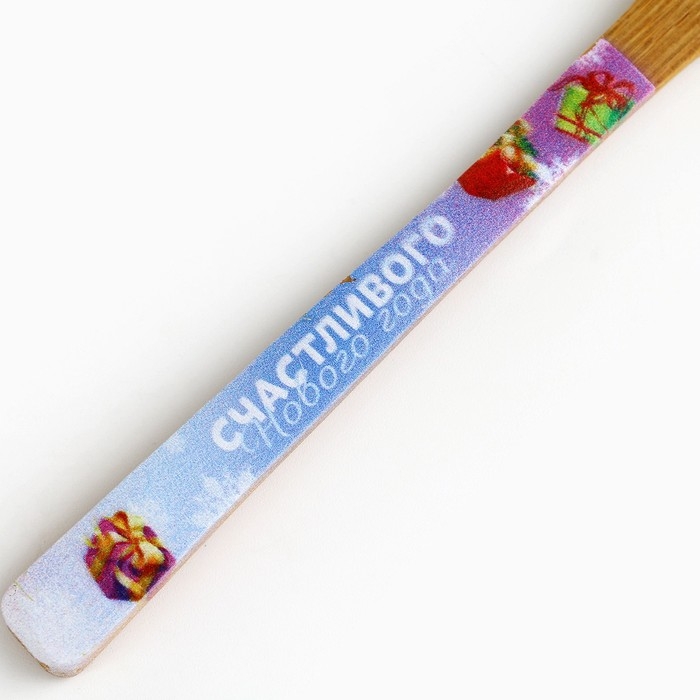 Ложка столовая из бамбука &laquo;Чудес в новом году&raquo;, 3 х 16 см