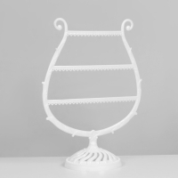 Подставка для украшений &laquo;Арфа&raquo;, 34 места, 15&times;28&times;38 см, цвет белый