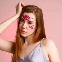 Стразы для лица &laquo;Розовые мечты&raquo;, цвет розовый, BEAUTY FOX