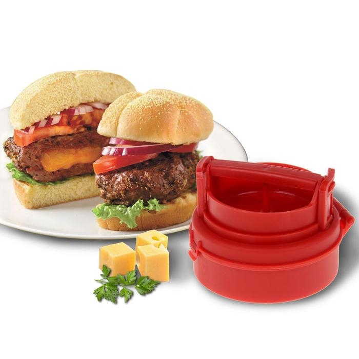 Форма для котлет Доляна Stufz, 13&times;12&times;5,5 см, цвет красный