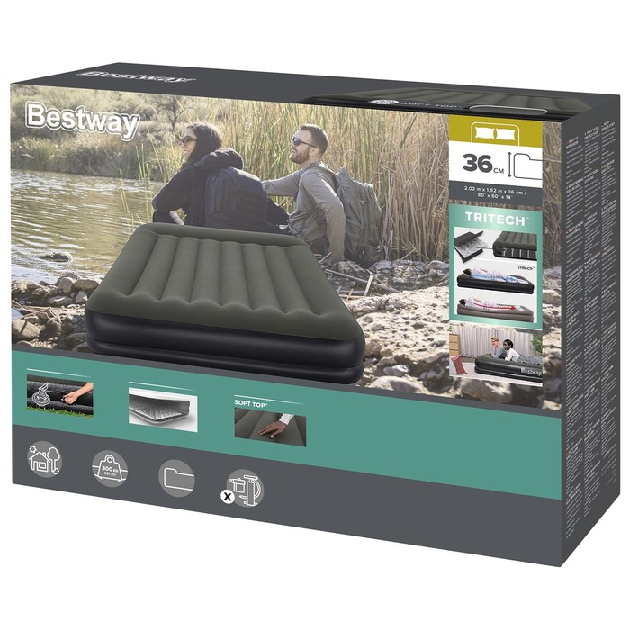 Кровать надувная Queen, 203 x 152 x 36 см, 67699 Bestway