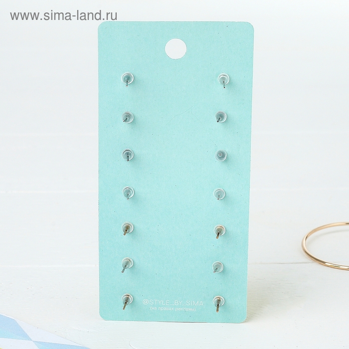 Пусеты 7 пар &laquo;На каждый день&raquo; набор летний день, цвет МИКС