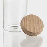 Банка стеклянная для хранения сыпучих продуктов Bella Tenero &laquo;Эко&raquo;, 1,4 л, 10&times;25,5 см, с бамбуковой крышкой