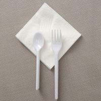 Набор пластиковой одноразовой посуды на 6 персон Не ЗАБЫЛИ! &laquo;Чайный №2&raquo;, цвет белый, чёрный