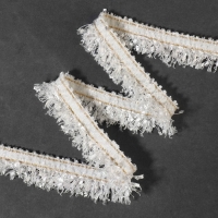 Тесьма декоративная &laquo;Твидовая&raquo;, односторонняя, 35 мм, 5 &plusmn; 0,5 м, цвет белый