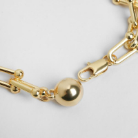 Браслет металл &laquo;Цепь&raquo; сфера, цвет золото, L=22 см