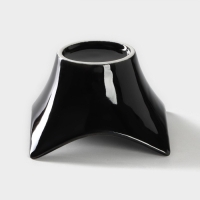 Набор салатников керамических на деревянной подставке &laquo;Инь-Янь.Квадрат&raquo;, 5 предметов: 4 салатника 80 мл, подставка, цвет белый и чёрный