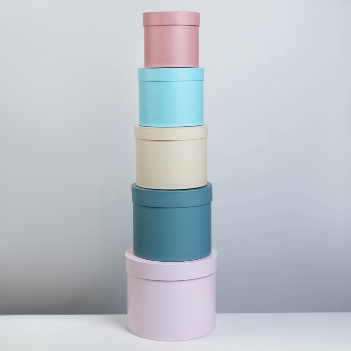 Набор коробок 5 в 1, упаковка подарочная, &laquo;Нежность&raquo;, 13 х 13,5‒19.5 х 23 см