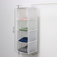 Органайзер подвесной LaDо́m, 30&times;30&times;80 см, цвет белый