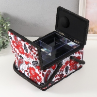 Шкатулка для рукоделия "Народный цветочный узор" 19х26х14,5 см