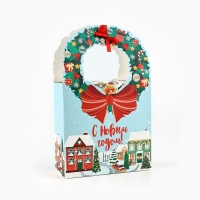 Коробка новогодняя складная &laquo;Новогодний город&raquo; 18.4 х 30.4 х 7.3 см, Новый год