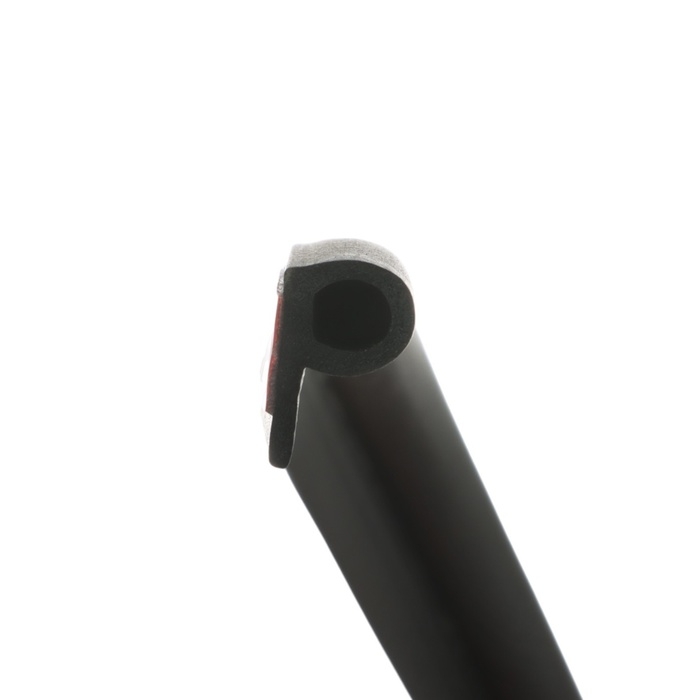 Уплотнитель двери в автомобиль, q-образный, самоклеящийся, 5 м, черный