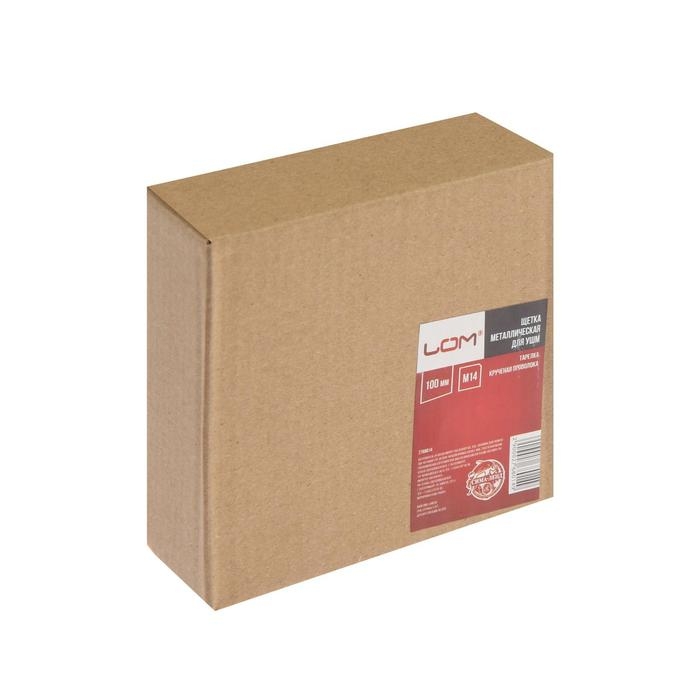 Щетка металлическая для УШМ ЛОМ, крученая проволока, "тарелка", М14, 100 мм