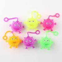 Мяч детский резиновый ёжка &laquo;Чудик с ножками и ручками&raquo;, световой, цвета МИКС