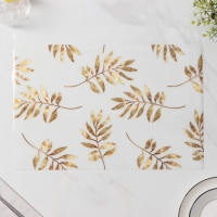 Салфетки сервировочные на стол Доляна &laquo;Кейли&raquo;, 4 шт, 30&times;45 см, цвет белый с золотом