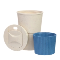 Термостакан для кофе, 380 мл, с крышкой, 12.4 &times; 8.6 см, PP пластик, синий