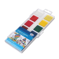 Акварель 12 цветов "Гамма" "Классическая", медовая, без кисти, пластик