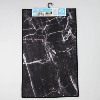 Коврик для дома Доляна &laquo;Мрамор&raquo;, 50&times;80 см, цвет чёрный