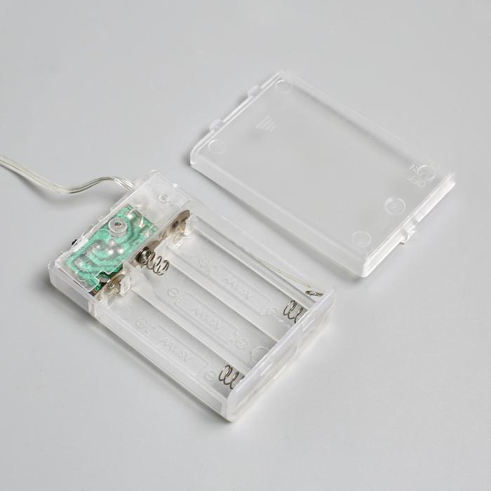 Гирлянда &laquo;Конский хвост&raquo; 10 нитей по 1 м, IP20, медная нить, 100 LED, 2 режима, батарейки AAх3 (нет в комплекте), свечение тёплое белое