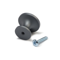 Ручка-кнопка CAPPIO RK148, d=30 мм, цвет графит, 8 шт.