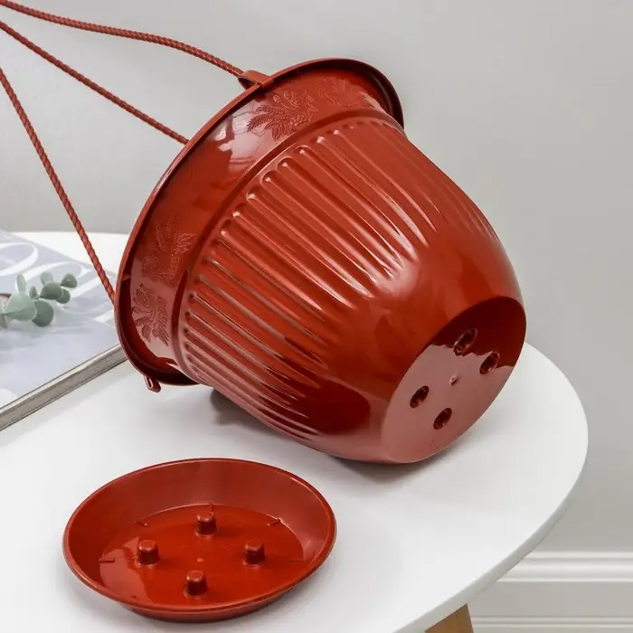 Кашпо для цветов &laquo;Венеция&raquo;, 5 л, с подвесом, коричневое