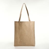 Шопер без застёжки, из текстиля, цвет бежевый