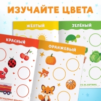 Книжка с наклейками &laquo;Большие кружочки. Подбери по цвету&raquo;, 30 стикеров