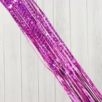 Дождик новогодний &laquo;Зимнее волшебство. Мерцание полос&raquo;, b - 9 см, L - 150 см, сиреневый