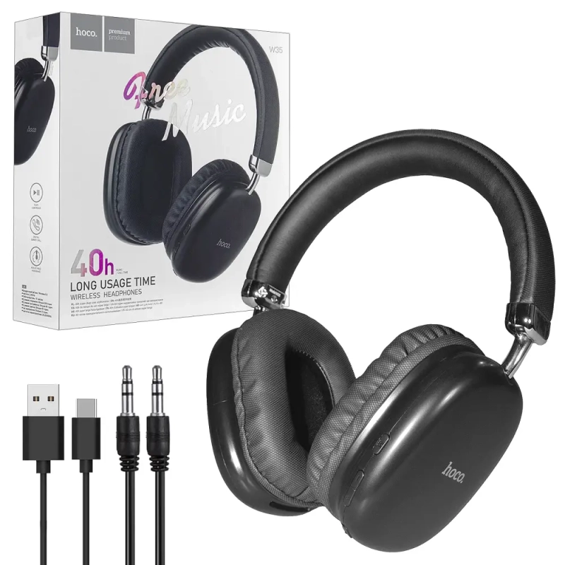 Наушники W35 Wireless Headset Long Usage Time HOCO черные