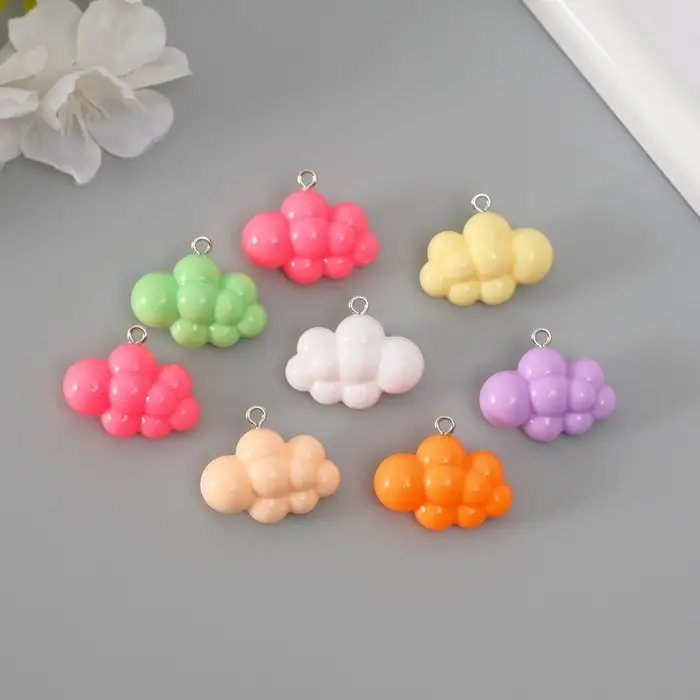 Подвеска для творчества пластик "Воздушное облако" МИКС 1,2х2,5х2,1 см