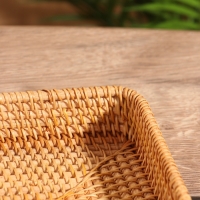 Поднос, 21х21х4 см, ротанг