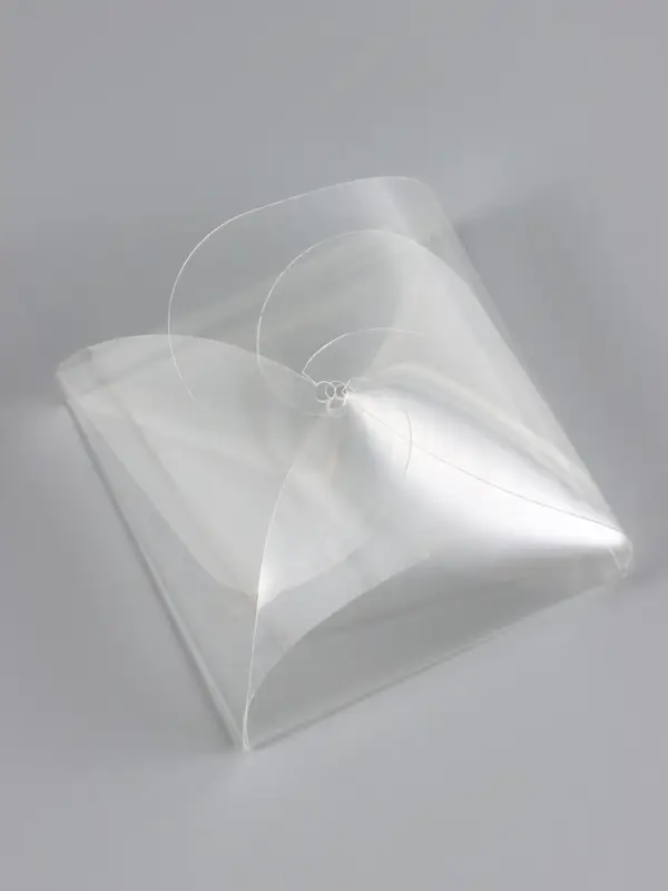 Складная прозрачная коробка из PVC, для упаковки подарков, 6.3&times;6.3&times;4 см