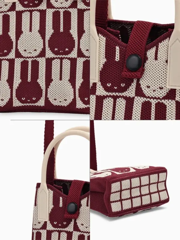 Сумка подр Зайцы, 12*4*17, отд на кнопке, дл ремень, красный