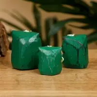 Набор сувенирный "Совята" дерево H 4, 3, 2 см, цв. зелёный