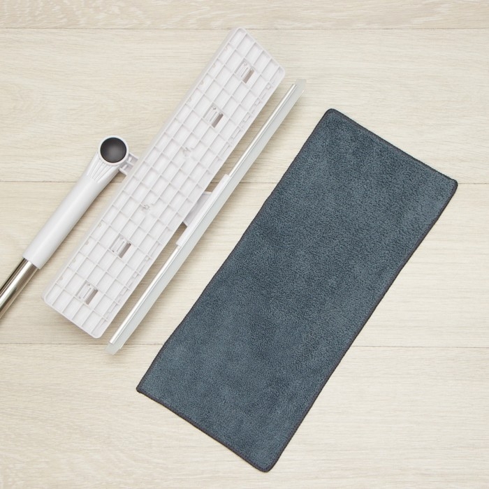 Окномойка бабочка Raccoon, стальная телескопическая ручка, микрофибра, поворот на 180&deg;, 40&times;10&times;118(150) см