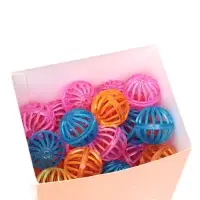 Шарик для кошек "Завитушки", 4 см, фасовка в коробку по 50 шт, микс цветов