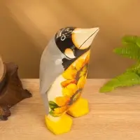 Сувенир &laquo;Пингвин в цветах&raquo;, 11&times;11&times;22 см, дерево