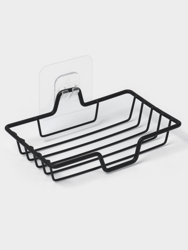 Мыльница настенная, цвет черный