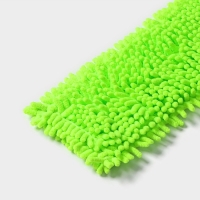 Насадка для плоской швабры Доляна, микрофибра букли, 43&times;13 см, цвет зелёный