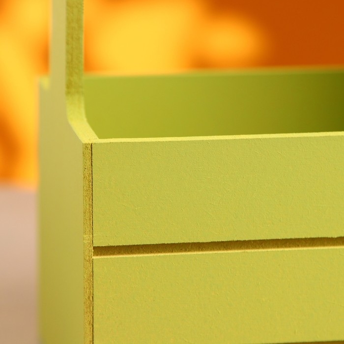 Набор кашпо деревянных 3 в 1 (29&times;18&times;33; 25&times;15&times;30; 21&times;12&times;23) "Аром", Фисташковый