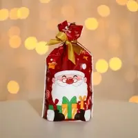 Пакет полиэтиленовый подарочный, с завязками "Подарки" МИКС, 15х23 см