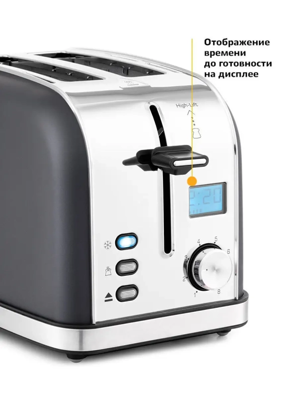 Тостер для хлеба с поддоном КТ-2036 2 слота