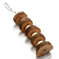 Игрушка для птиц и грызунов "Погрызушка" из дерева, 21 х 2 см