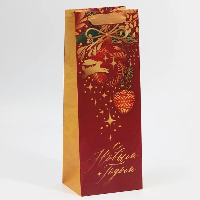Пакет под бутылку &laquo;Сказочный праздник&raquo;, 13 х 36 х 10 см