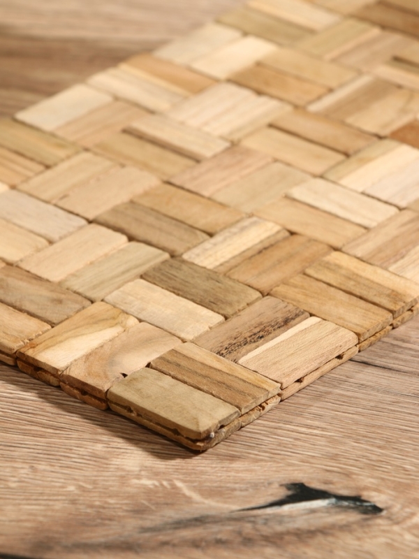 Коврик из тикового дерева, 30х20х0,7 см