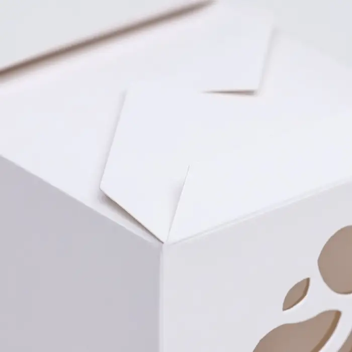 Коробка под пирожное, белая, 9&times;9&times;11 см