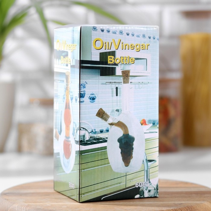 Бутыль стеклянная для соусов и масла 2 в 1 &laquo;Фьюжн. Виноград&raquo;, 450/60 мл, 11&times;9,5&times;15,5 см