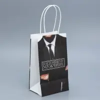 Пакет подарочный крафтовый, упаковка, &laquo;Мужской&raquo;, 12 х 21 х 9 см