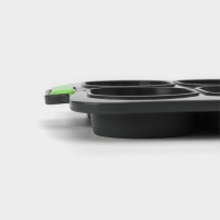 Форма для выпечки с перфорацией &laquo;Булочки&raquo;, силикон, 34,5&times;23&times;2,5 см , 8 ячеек (9,5&times;6,3&times;2,4 см), чёрная